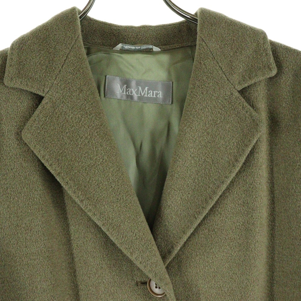 Max Mara(マックスマーラ) バージンウール ステンカラー ロングコート ベージュ レディース