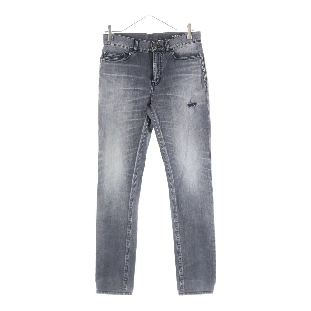 SAINT LAURENT PARIS(サンローランパリ) Crash Skinny Denim Pants ダメージ加工 スキニーデニムパンツ グレー 548400 YT869