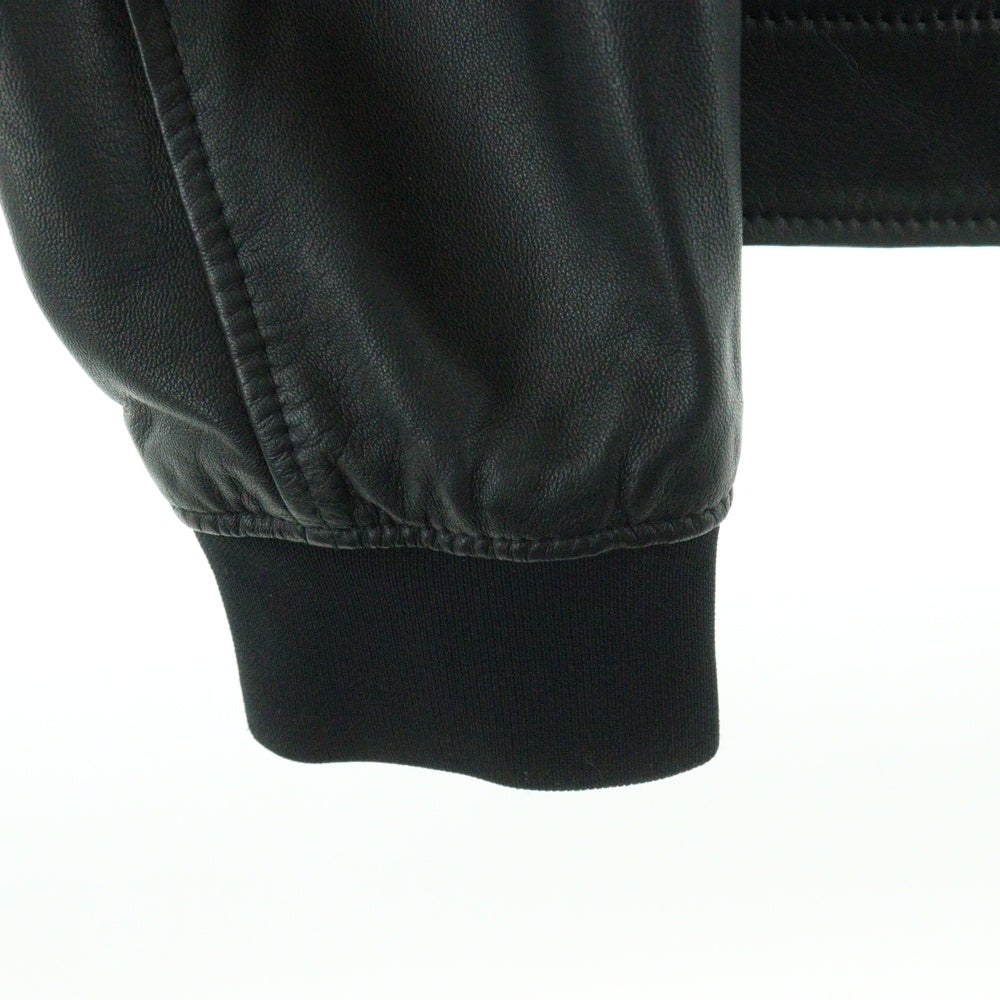 BOSS(ボス) Lamb Leather Jacket ラムレザージャケット MA-1 ブラック 10242957