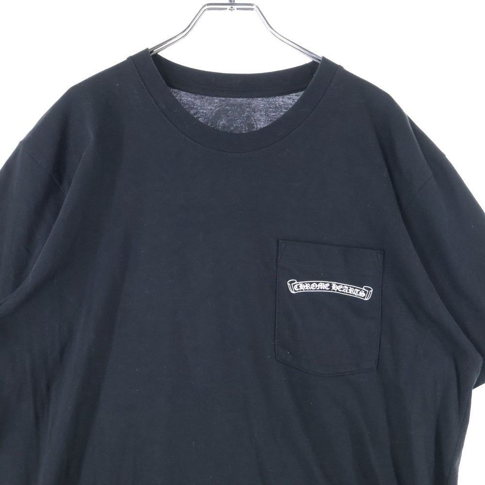 CHROME HEARTS(クロムハーツ) USA Logo S/S TEE スクロールロゴプリントクルーネック半袖Tシャツ ブラック