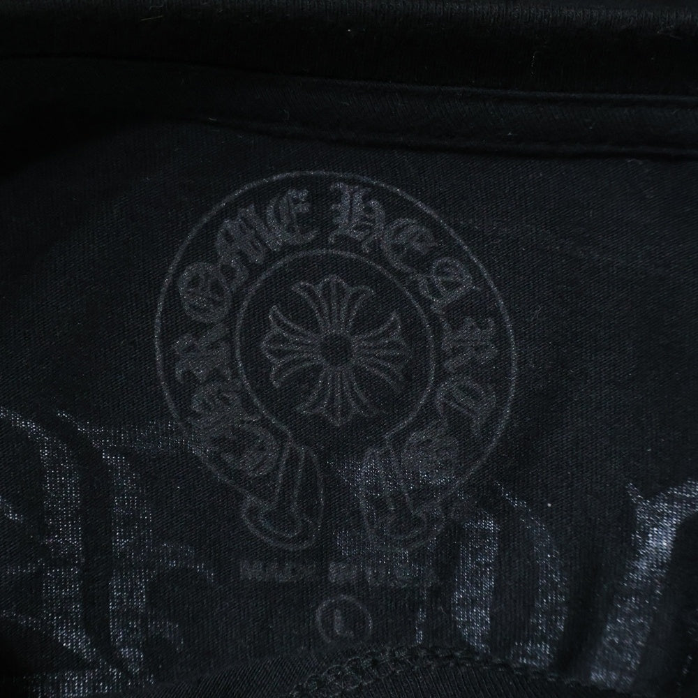 CHROME HEARTS(クロムハーツ) USA Logo S/S TEE スクロールロゴプリントクルーネック半袖Tシャツ ブラック