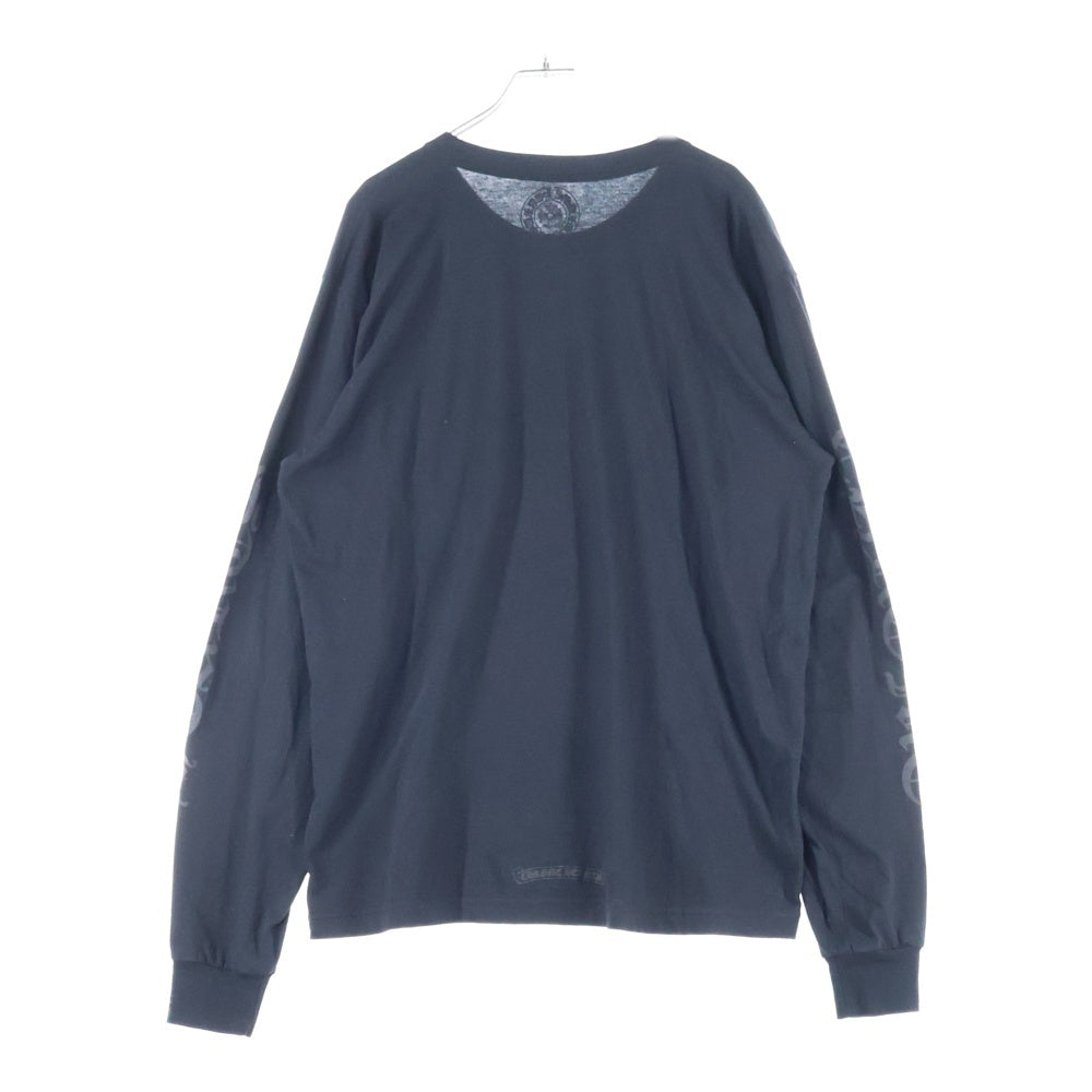 CHROME HEARTS(クロムハーツ) Neck Logo L/S Tee ネックロゴ プリント長袖Tシャツ カットソー ブラック
