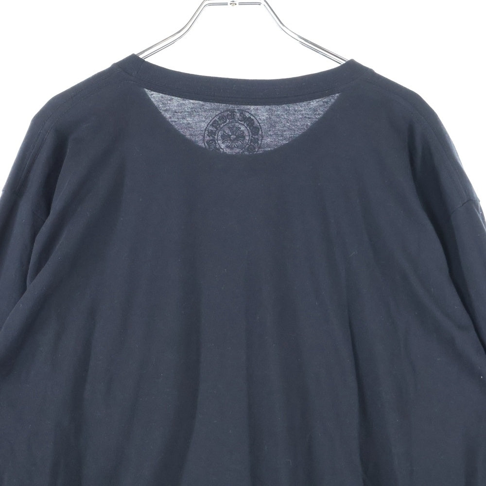 CHROME HEARTS(クロムハーツ) Neck Logo L/S Tee ネックロゴ プリント長袖Tシャツ カットソー ブラック