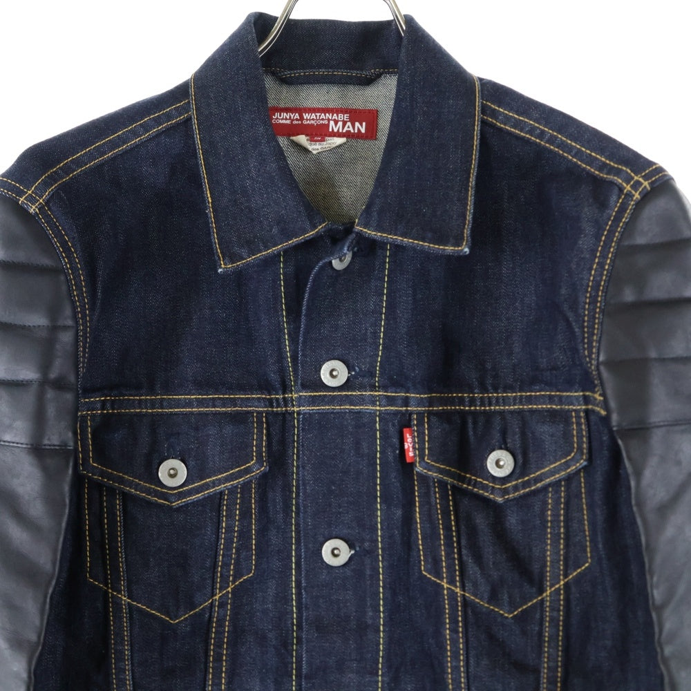 JUNYA WATANABE COMME des GARCONS(ジュンヤワタナベ コムデギャルソン) 17SS ×Levis リーバイス スリーブ切り替え デニムジャケット インディゴ WS-J205