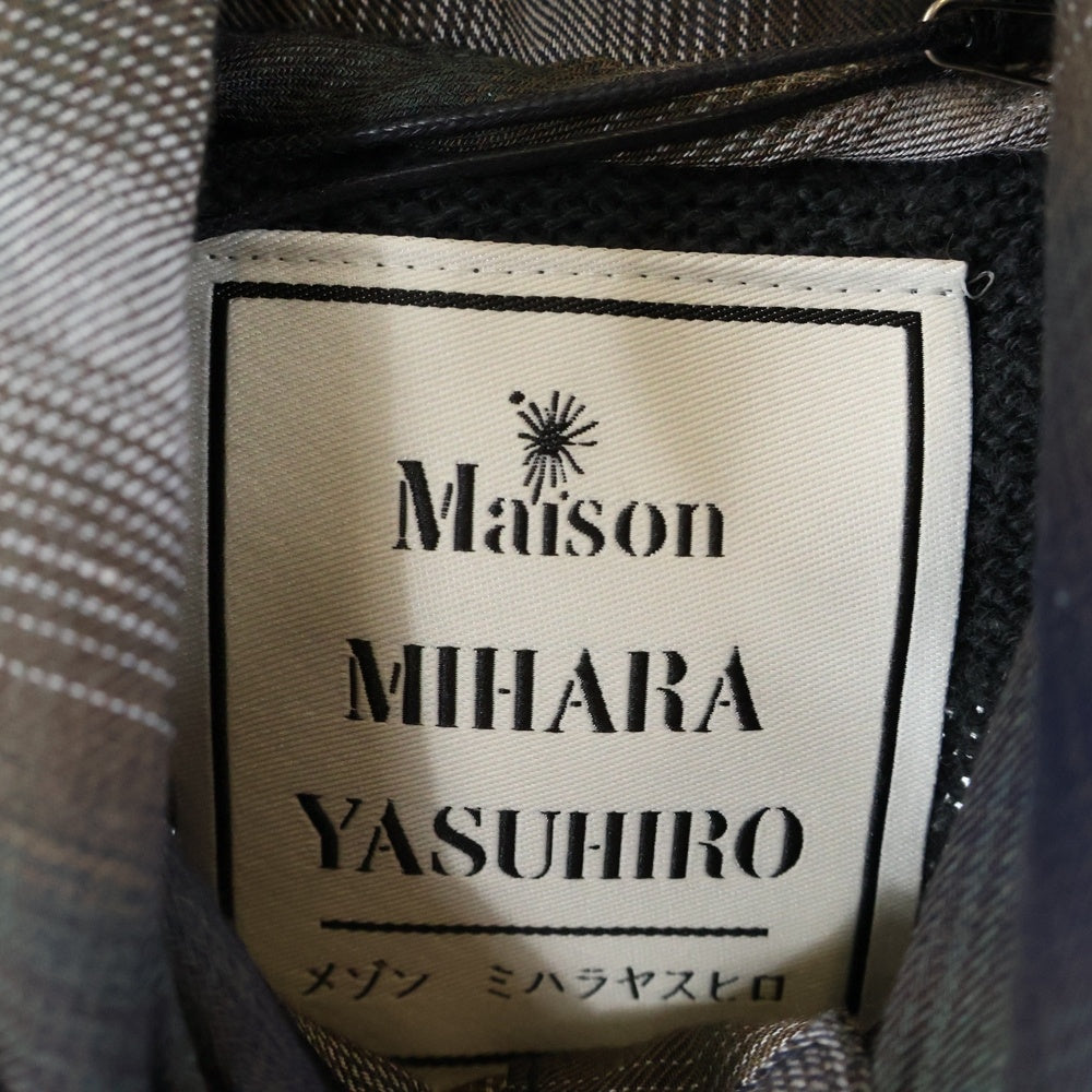 MAISON MIHARAYASUHIRO(メゾンミハラヤスヒロ) 25SS Triple Layered Knit Cardigan トリプルレイヤード ニットカーディガン 長袖シャツ ジップパーカー ブラック A14CD501
