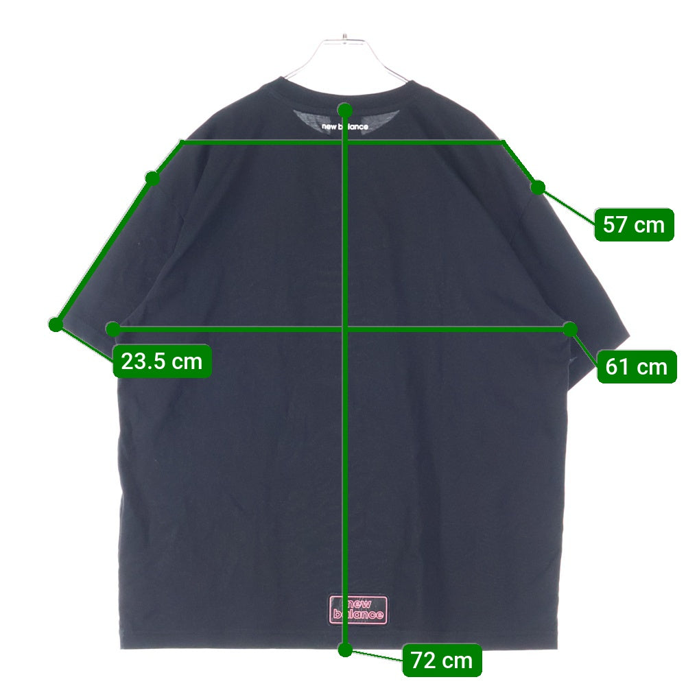 New Balance(ニューバランス) T-SHIRT ロゴ刺繍 半袖Tシャツ ブラック NBNEEBM013-02