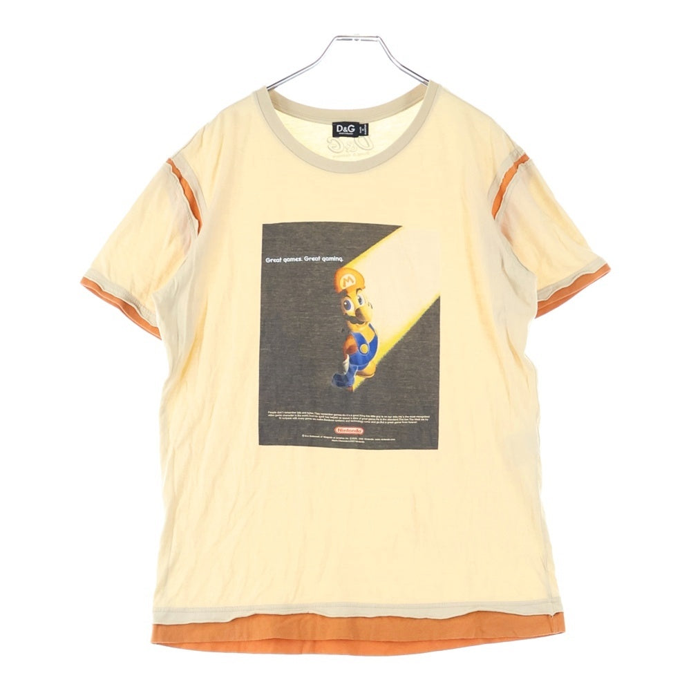 D&G(ディーアンドジー) Mario T-Shirt 半袖Tシャツ ベージュ