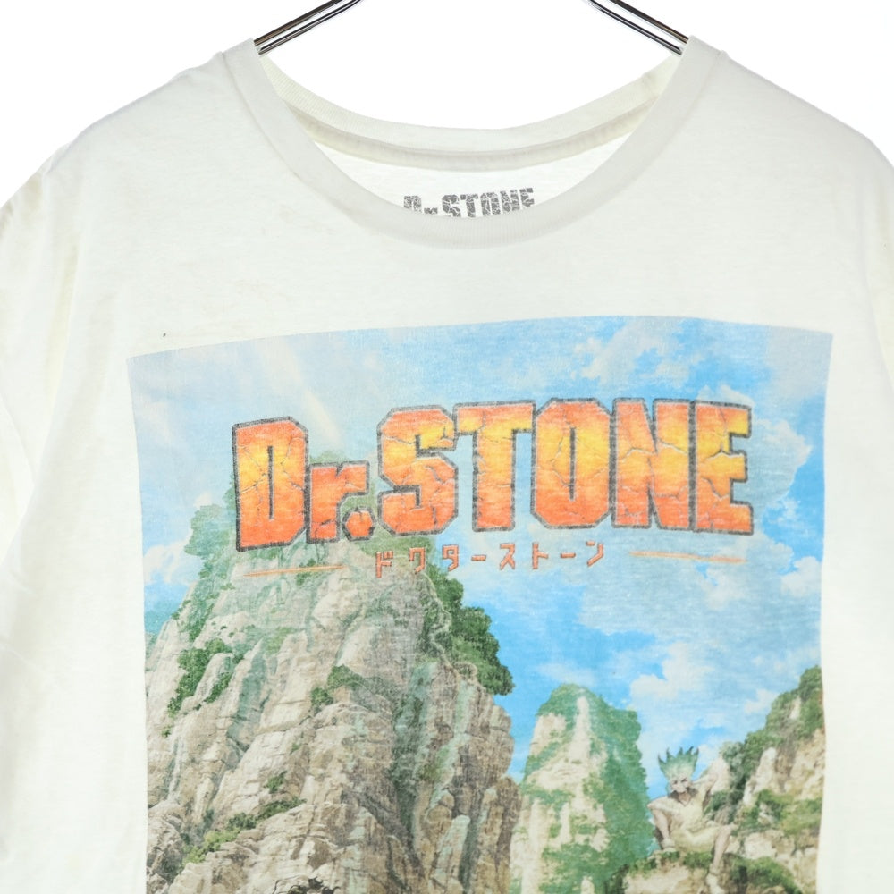 NO BRAND(ノーブランド) DR.STONE POSTER T-SHIRT ドクターストーン ポスター 半袖Tシャツ ホワイト