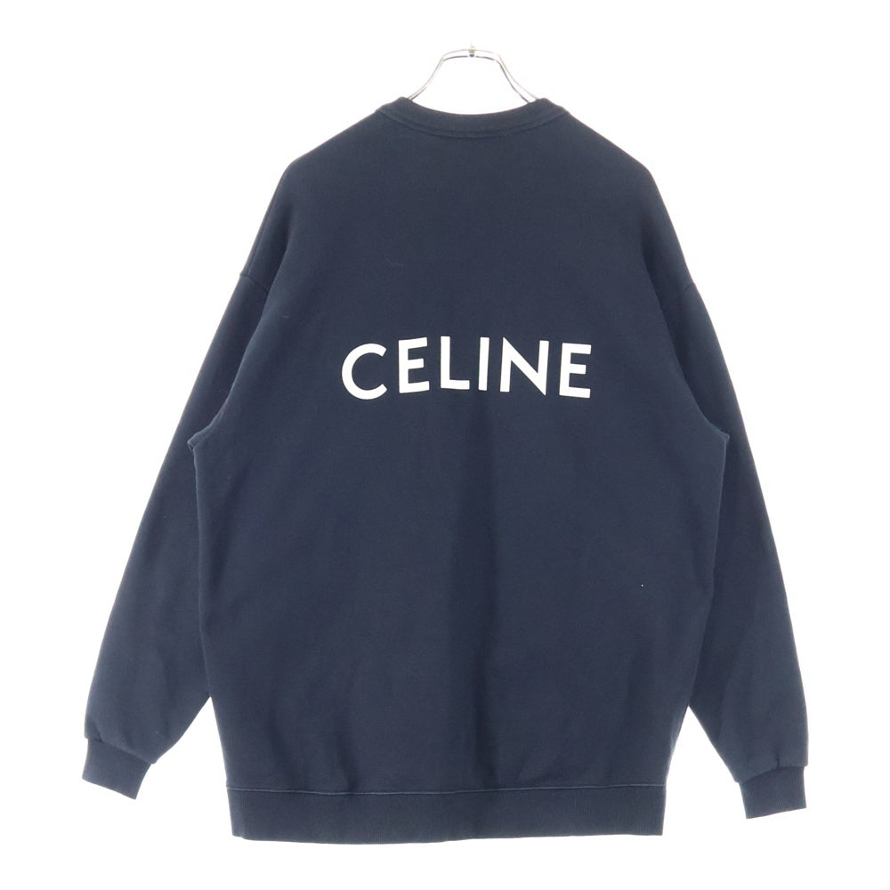 CELINE(セリーヌ) Oversized Cardigan バックロゴプリント スウェットカーディガン ブラック 2Y672670Q