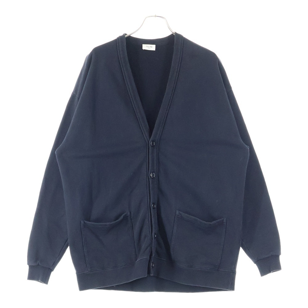 CELINE(セリーヌ) Oversized Cardigan バックロゴプリント スウェットカーディガン ブラック 2Y672670Q
