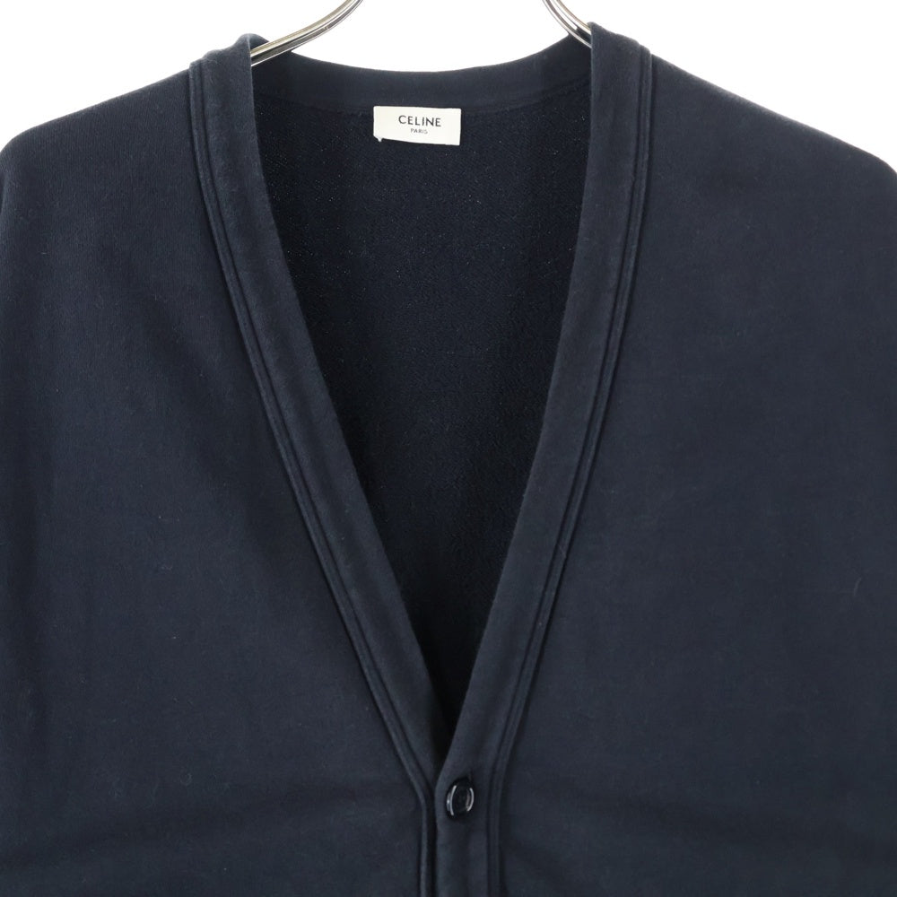 CELINE(セリーヌ) Oversized Cardigan バックロゴプリント スウェットカーディガン ブラック 2Y672670Q
