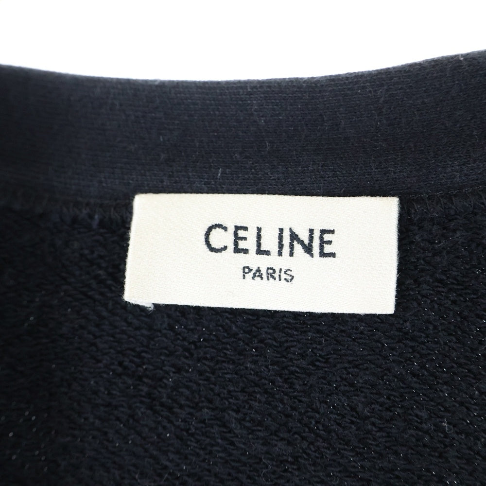 CELINE(セリーヌ) Oversized Cardigan バックロゴプリント スウェットカーディガン ブラック 2Y672670Q