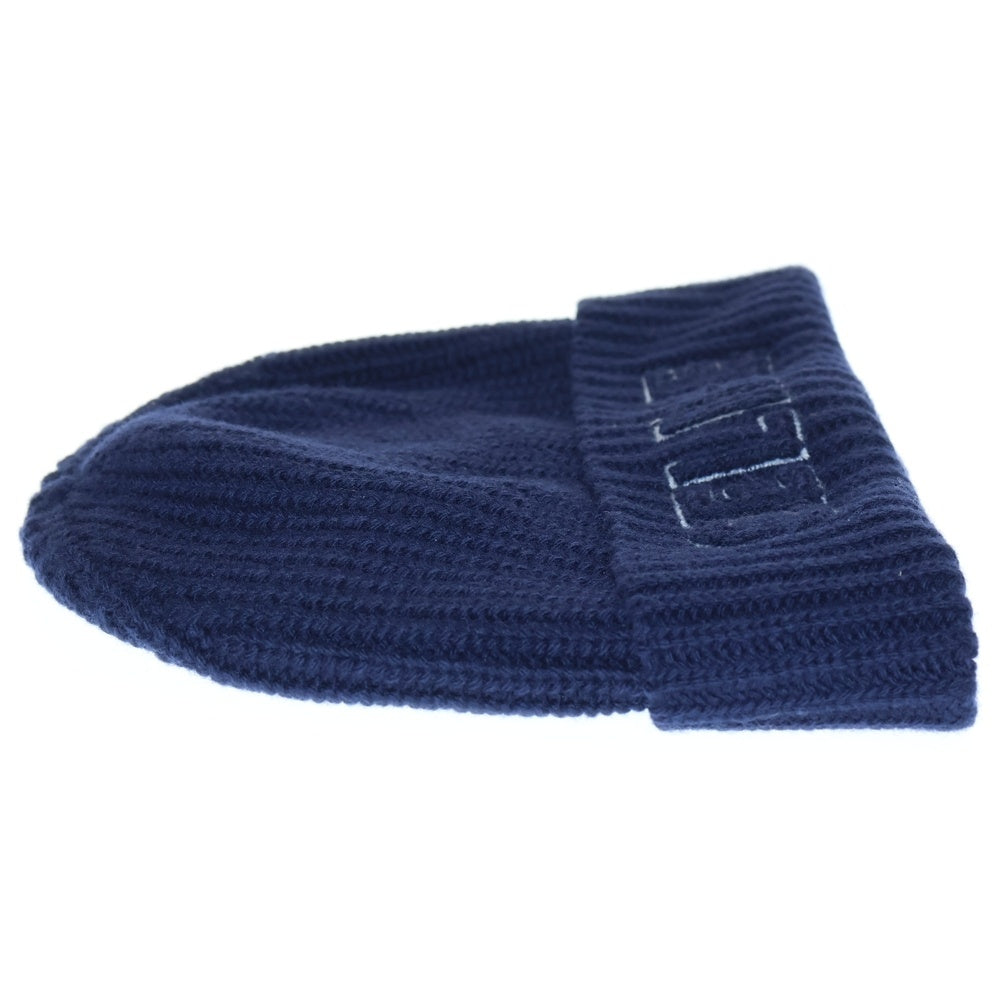 CELINE(セリーヌ) Wool Beanie ロゴ刺繍 ウールニットビーニー 帽子 ネイビー 2AUY8969P.38NO
