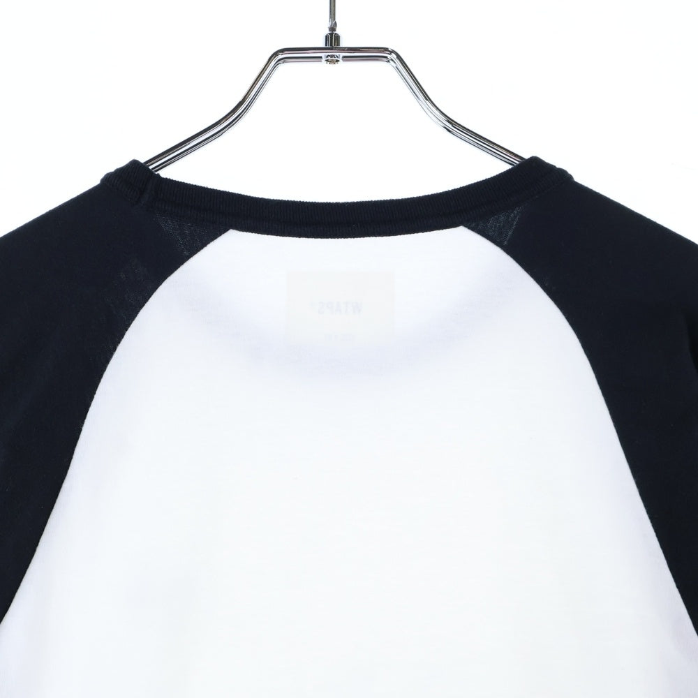 WTAPS(ダブルタップス) 23SS IAN LS CTPL LEAGUE ロゴ刺繍 ラグランスリーブ 長袖Tシャツ ロンT ホワイト 231ATDT-CSM19