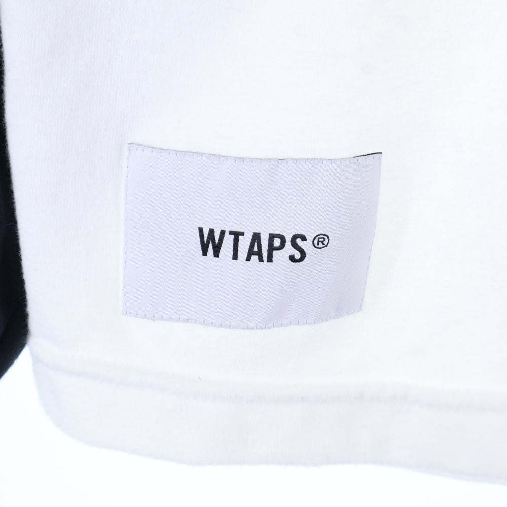 WTAPS(ダブルタップス) 23SS IAN LS CTPL LEAGUE ロゴ刺繍 ラグランスリーブ 長袖Tシャツ ロンT ホワイト 231ATDT-CSM19