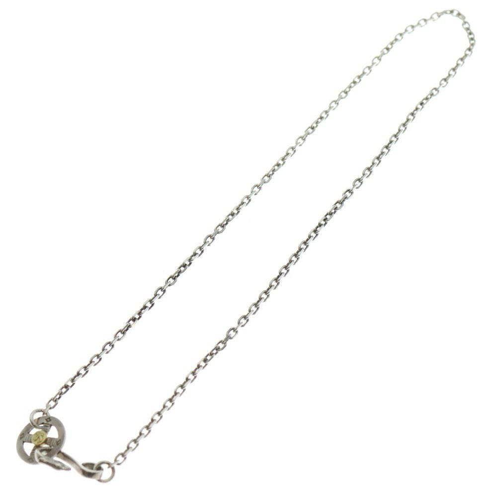 goro's(ゴローズ) メタル付きホイール細角チェーン ネックレスチェーン シルバー