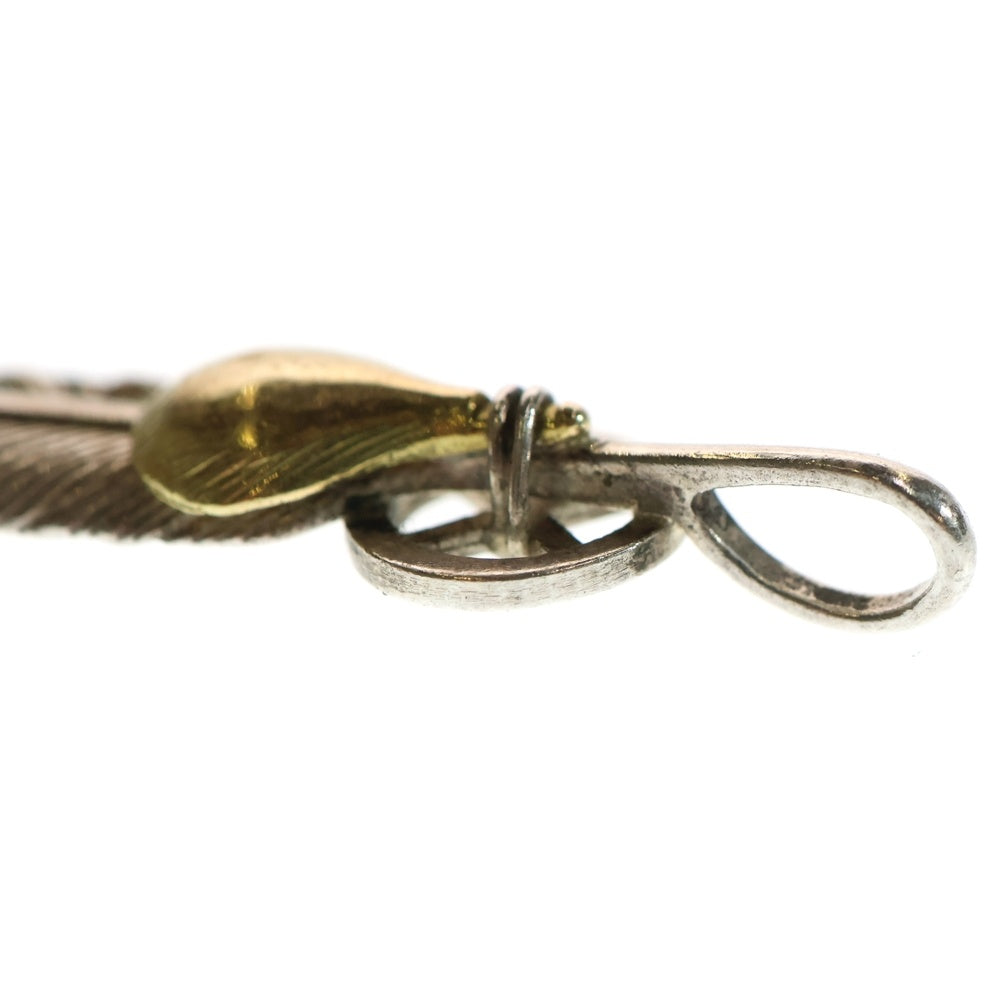 TADY & KING(タディアンドキング) K18 ホイールフェザー ペンダントトップ ネックレストップ M シルバー/ゴールド