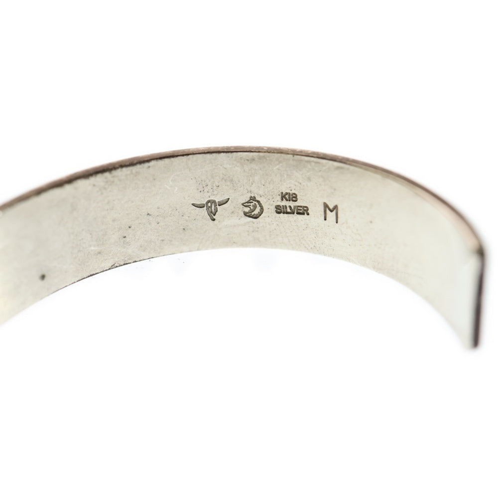 TADY & KING(タディアンドキング) アラベスク K18 GPウルフ 平打ちバングル シルバー/ゴールド