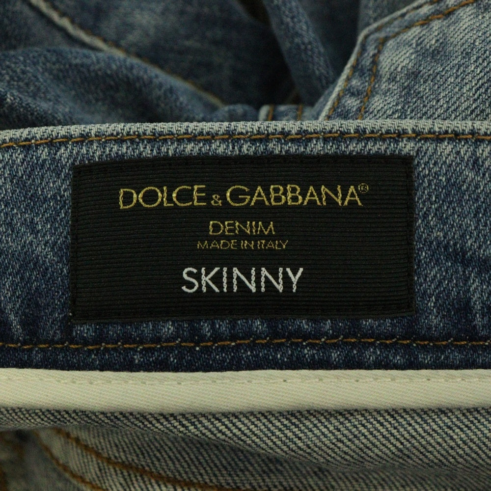 DOLCE & GABBANA(ドルチェアンドガッバーナ) SKINNY ダメージ加工 デニムスキニーパンツ インディゴ GY07LD G8DN7