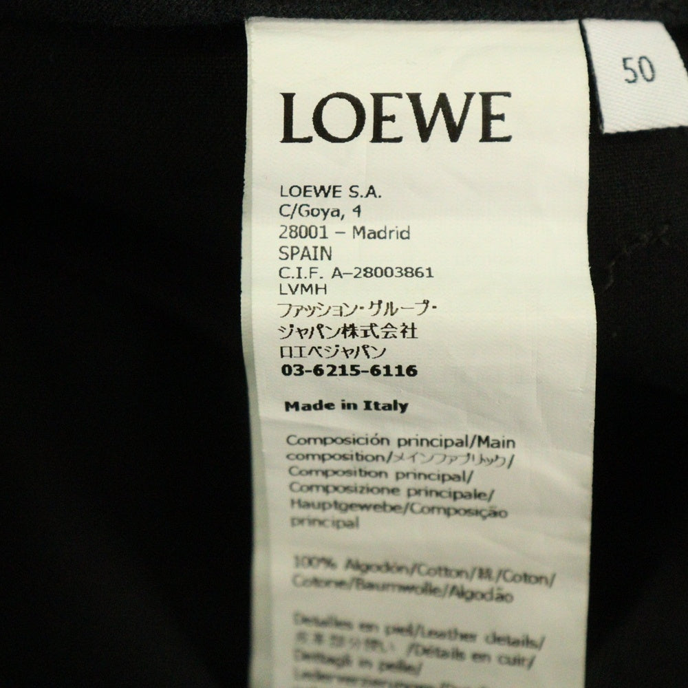 LOEWE(ロエベ) CARGO TROUSERS AF アナグラム カーゴパンツ ブラック H526Y04X38