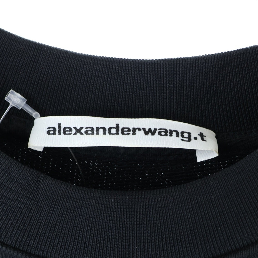 ALEXANDER WANG(アレキサンダーワン) Sweatshirt バックロゴ クルーネックスウェットトレーナー ブラック