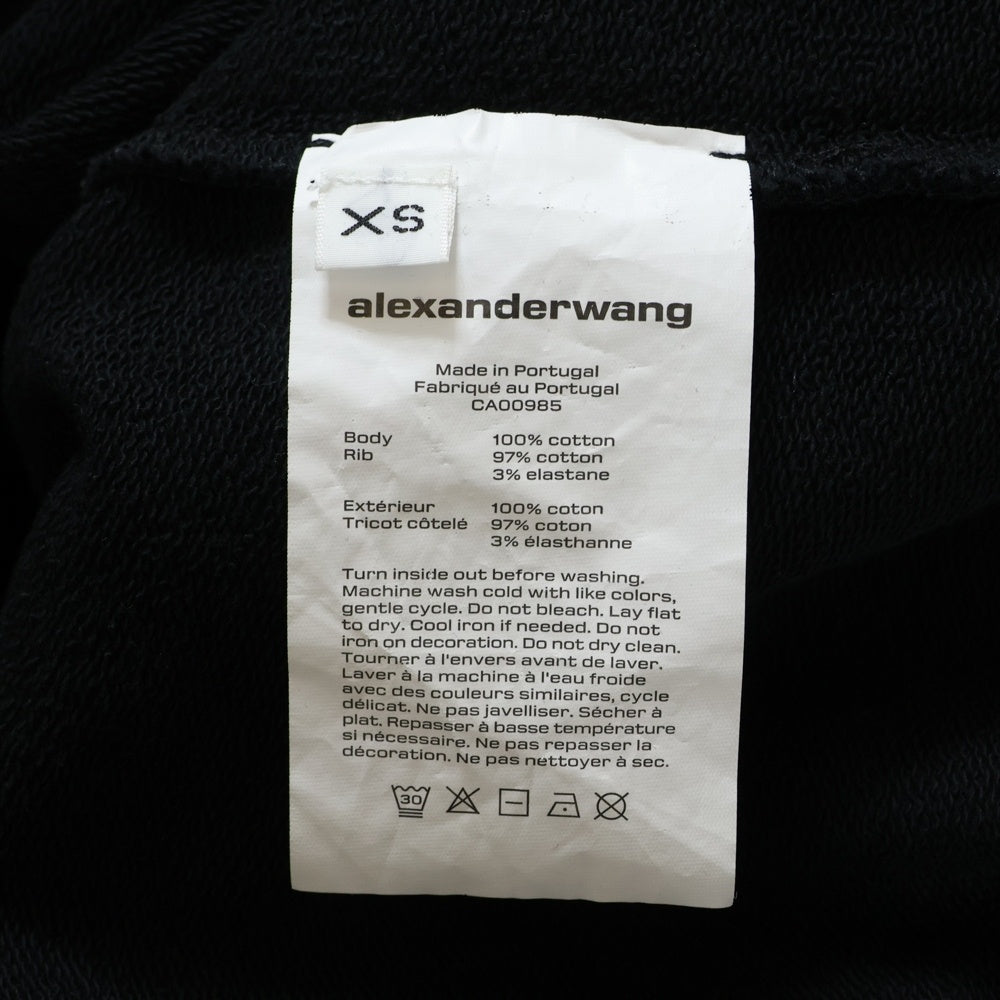 ALEXANDER WANG(アレキサンダーワン) Sweatshirt バックロゴ クルーネックスウェットトレーナー ブラック