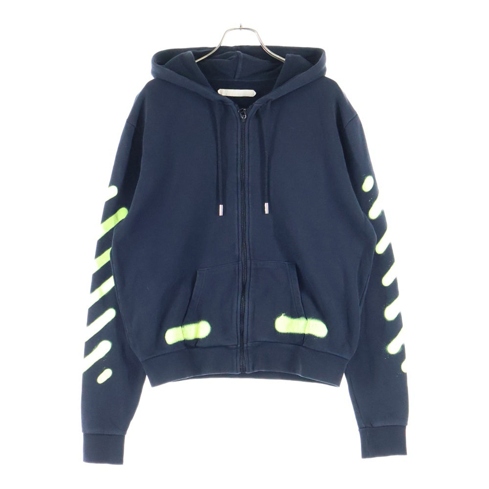 OFF-WHITE(オフホワイト) 16SS Zip Up Hoodie ジップアップスウェットパーカー フーディー ブラック
