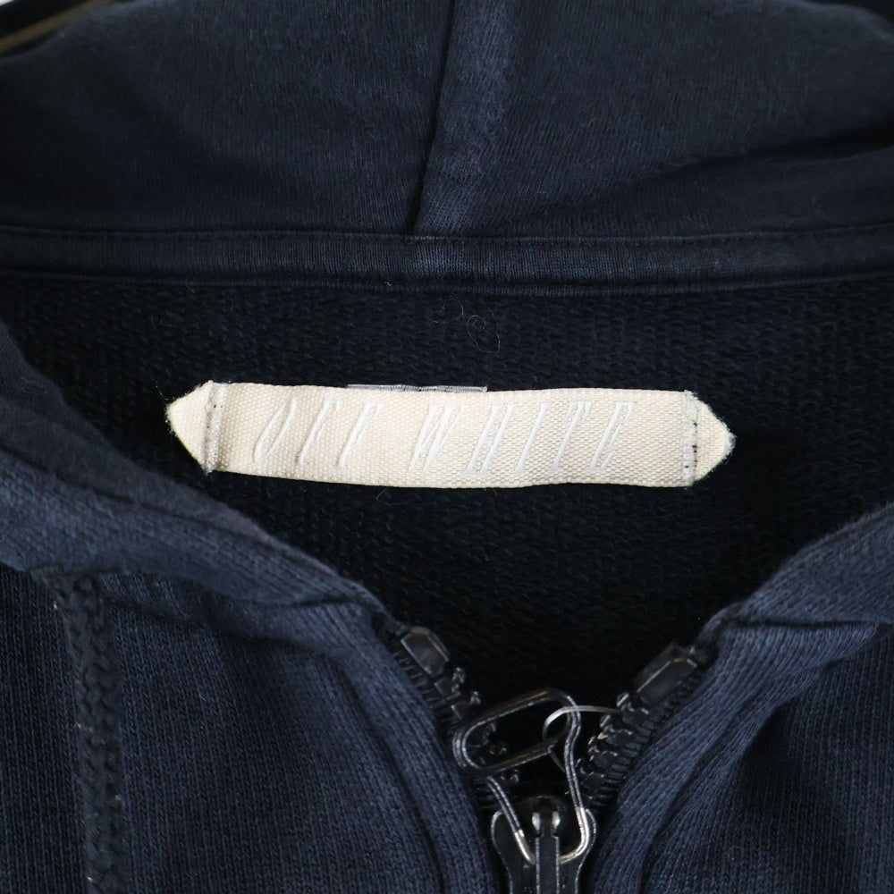 OFF-WHITE(オフホワイト) 16SS Zip Up Hoodie ジップアップスウェットパーカー フーディー ブラック