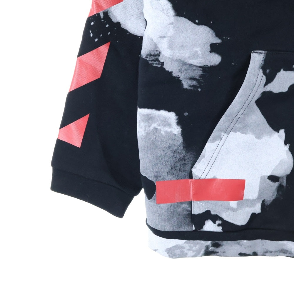 OFF-WHITE(オフホワイト) 16AW Paint Zip Up Hoodie リキッドペイント ジップアップスウェットパーカー フーディー ブラック