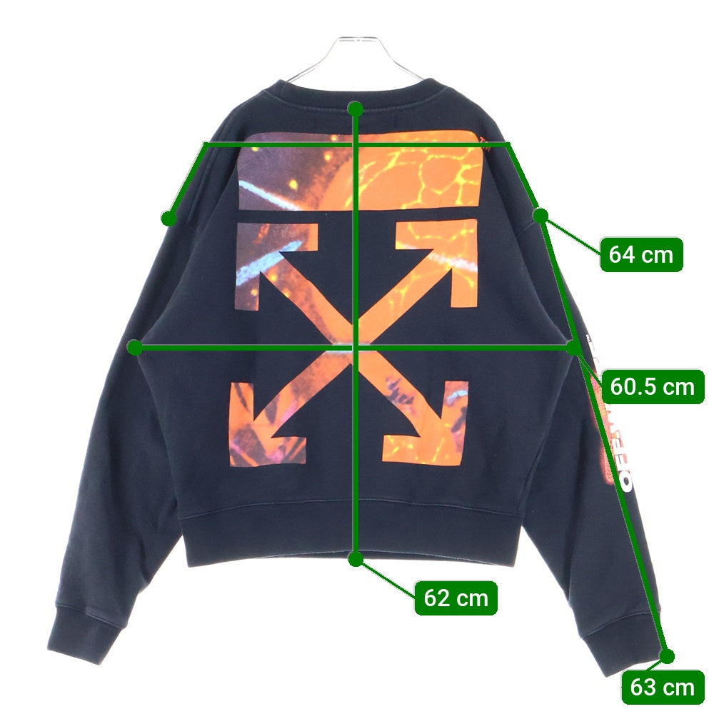 OFF-WHITE(オフホワイト) 19SS Hands Print Sweatshirt クルーネックスウェットトレーナー ブラック OMBA035S19D25016