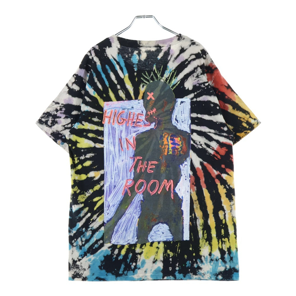 Cactus Jack(カクタスジャック) Travis Scott Highest In The Room Tee トラヴィススコット タイダイ半袖Tシャツ ブラック