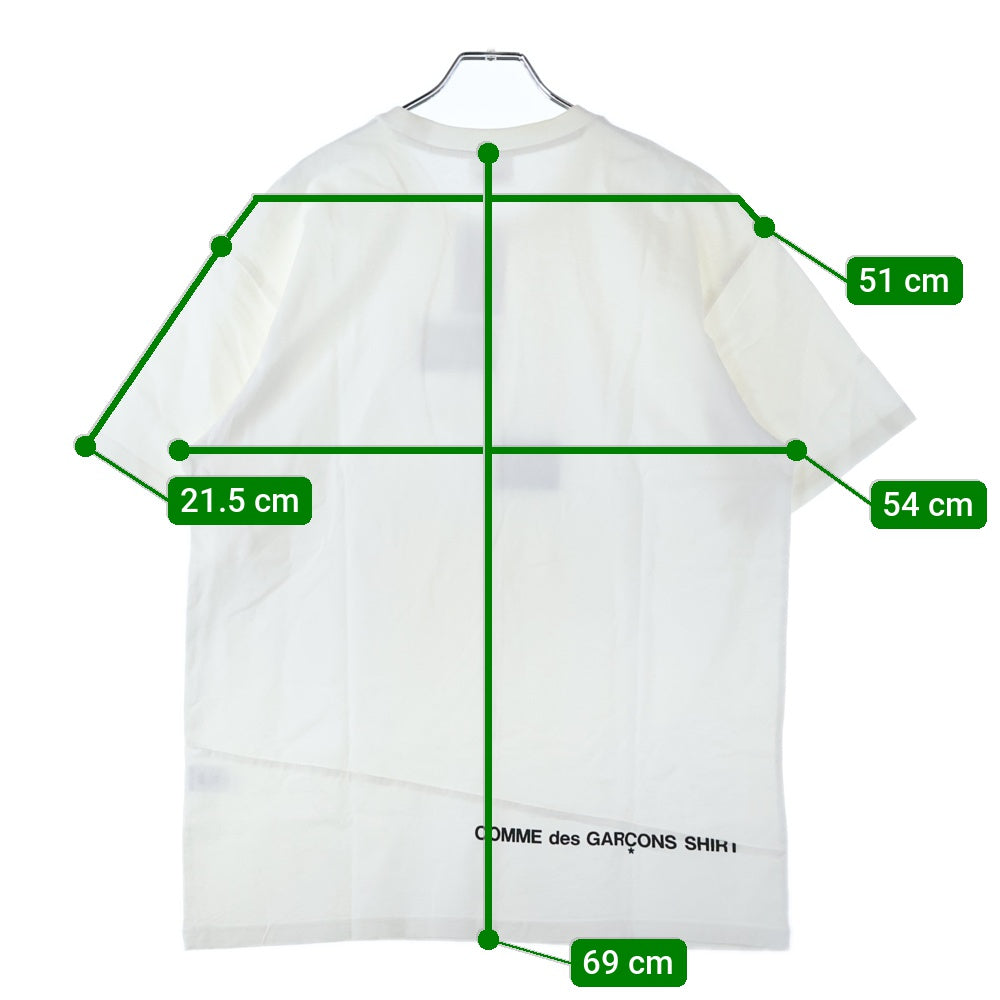 SUPREME(シュプリーム) 18AW ×Comme des Garcons SHIRT Split Box Logo Tee コムデギャルソンシャツ スプリットボックスロゴ 半袖Tシャツ ホワイト