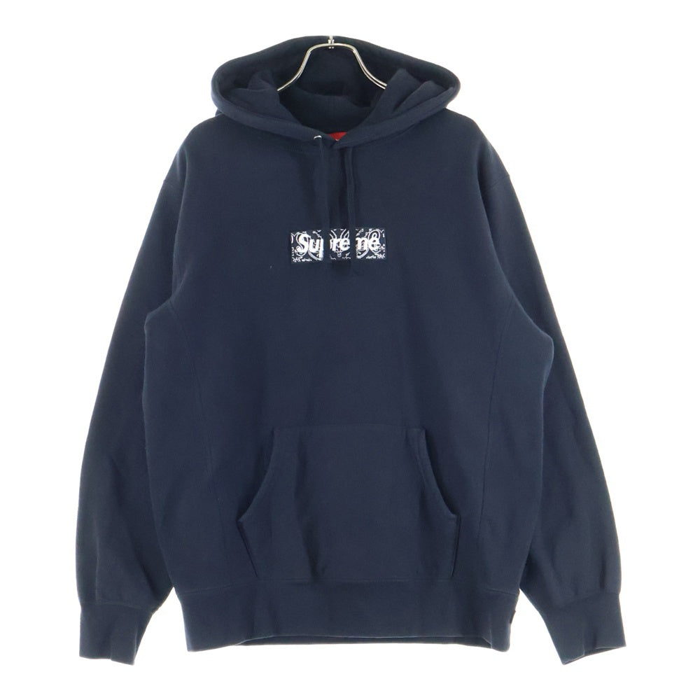 SUPREME(シュプリーム) 19AW Bandana Box Logo Hooded Sweatshirt バンダナボックスロゴ プルオーバースウェットパーカー フーディー ブラック