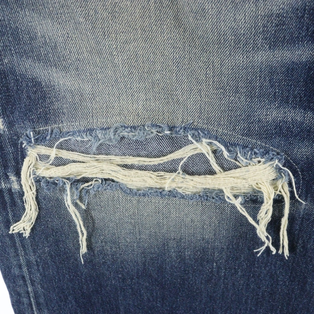 DIESEL(ディーゼル) D-Rise ダメージ加工 ワイドストレート デニムパンツ ボトムス ジーンズ インディゴ A06371