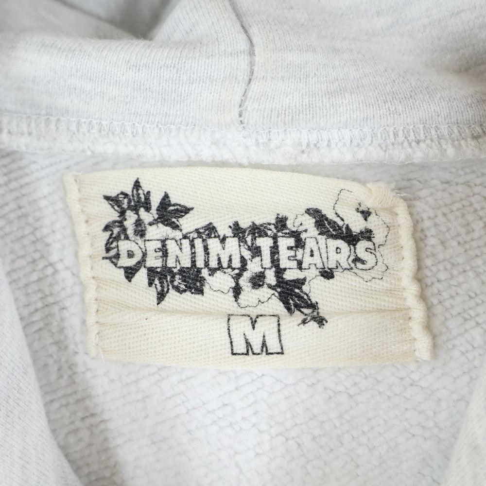 DENIM TEARS(デニムティアーズ) Virginia Sweat Hoodie フロントロゴプリント プルオーバースウェットパーカー フーディ グレー