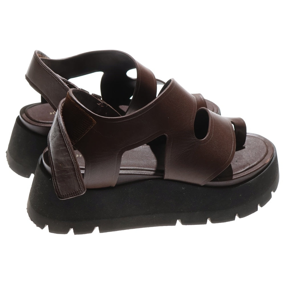 3.1 Phillip Lim(スリーワンフィリップリム) 23SS KATE LUG SOLE DAD SANDAL 厚底レザーサンダル ブラウン レディース SS23-T857SEN