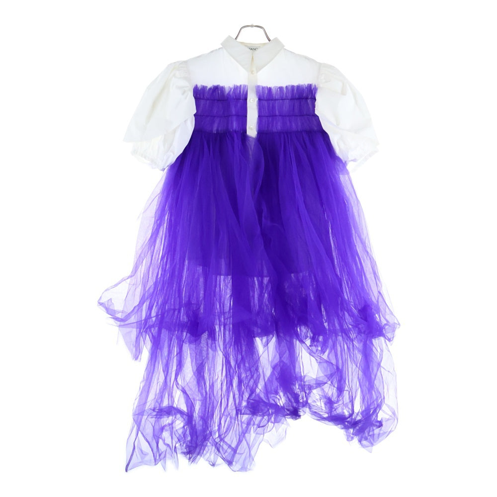 VIVIANO(ヴィヴィアーノ) 23SS Tulle Dress チュールデザイン ドレス ブラウス パープル レディース VS-SS23-SH05