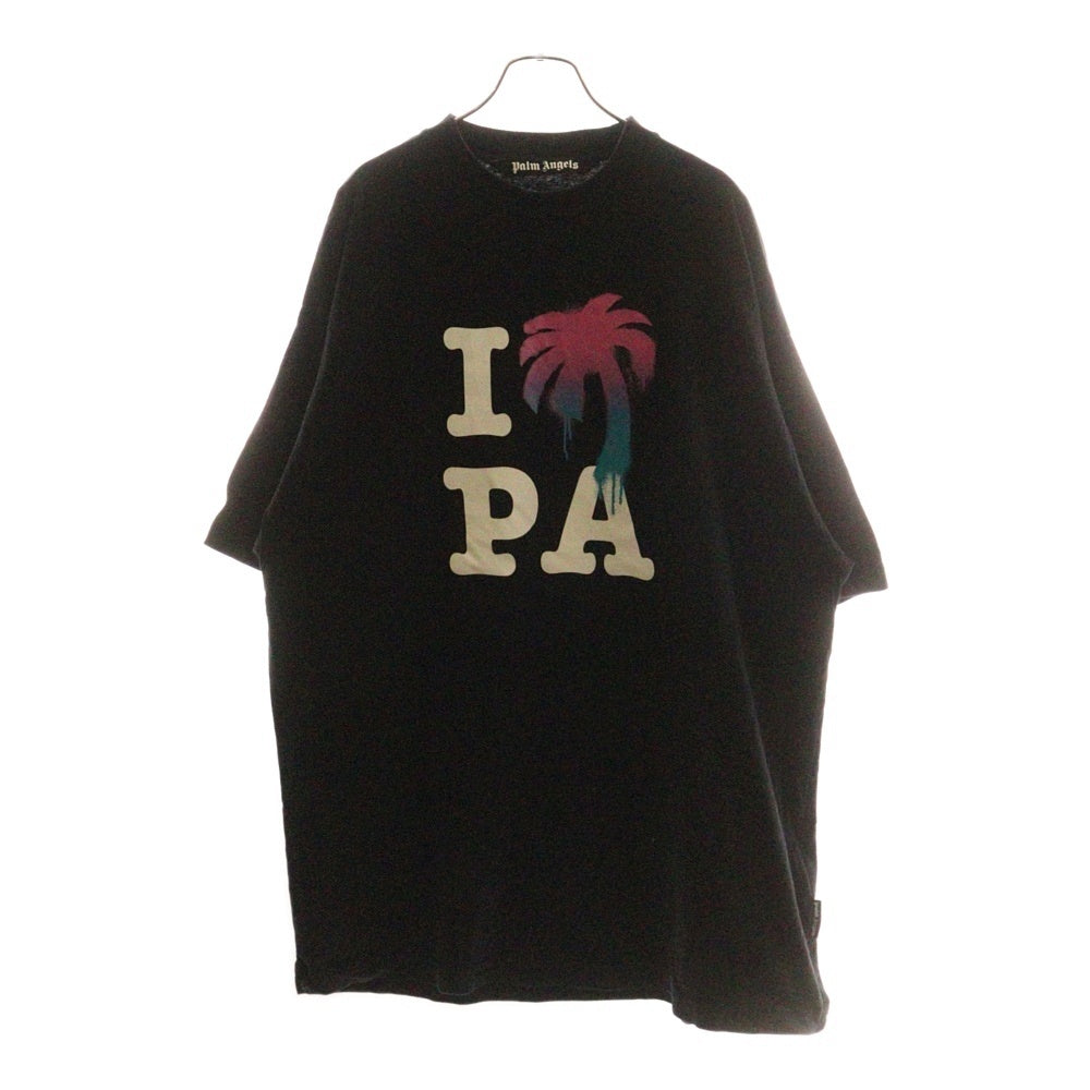 Palm Angels(パームエンジェルス) 23SS I Love Pa Classic Tee 半袖Tシャツ ブラック PMAA066S23JER002