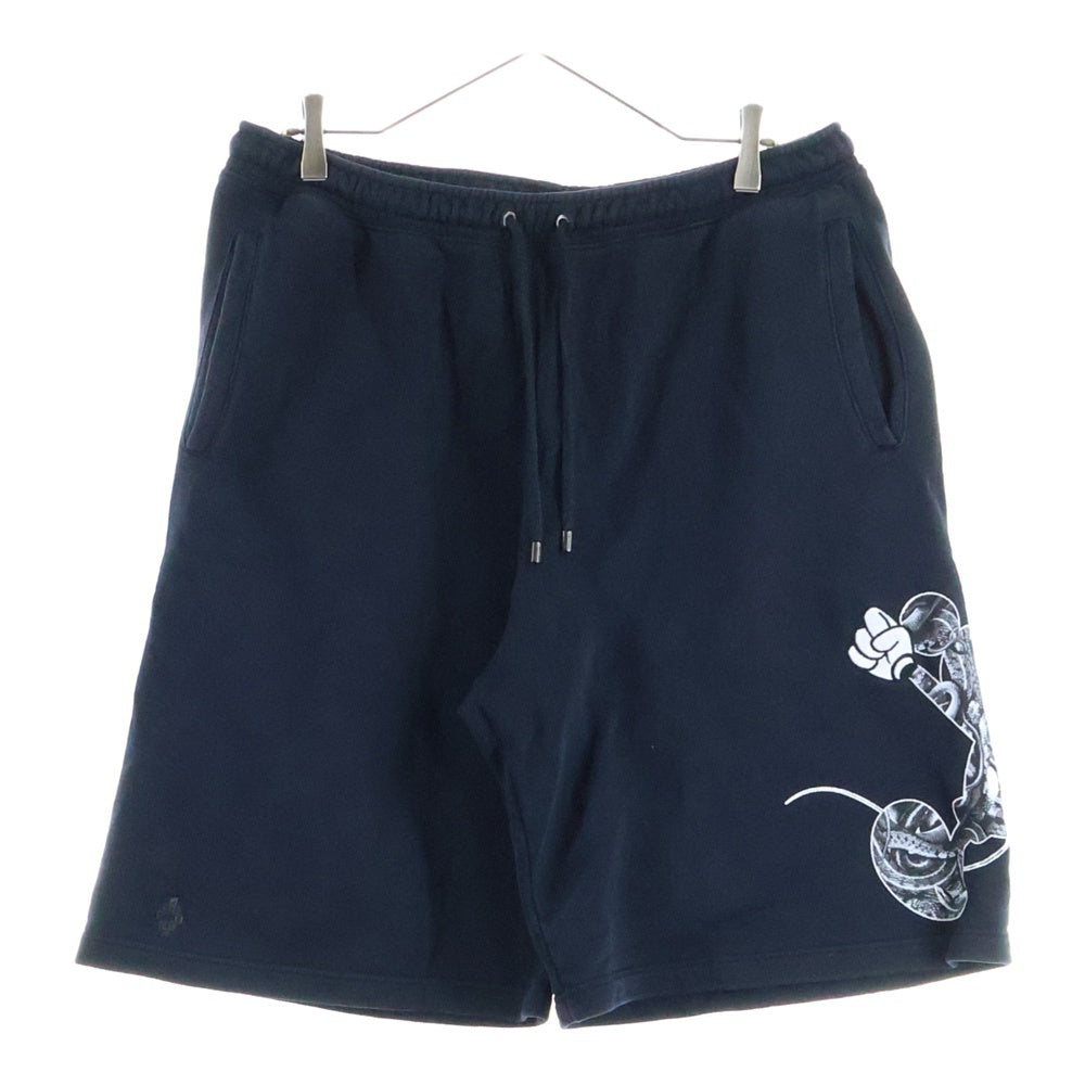 MARCELO BURLON(マルセロバーロン) 18SS ×Disney Short Pants ディズニー スウェットハーフパンツ ショーツ ブラック CMCI001S18630192