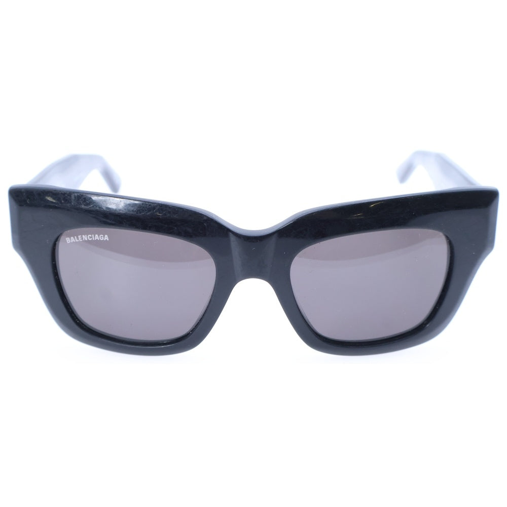BALENCIAGA(バレンシアガ) BB Logo Sunglasses BBロゴ ダメージ加工サングラス 眼鏡 アイウェア ブラック BB0234S