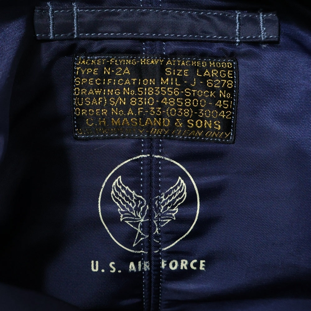 Buzz Rickson's(バズリクソンズ) TypeN-2A フライトボンバージャケット ミリタリージャケット ネイビー