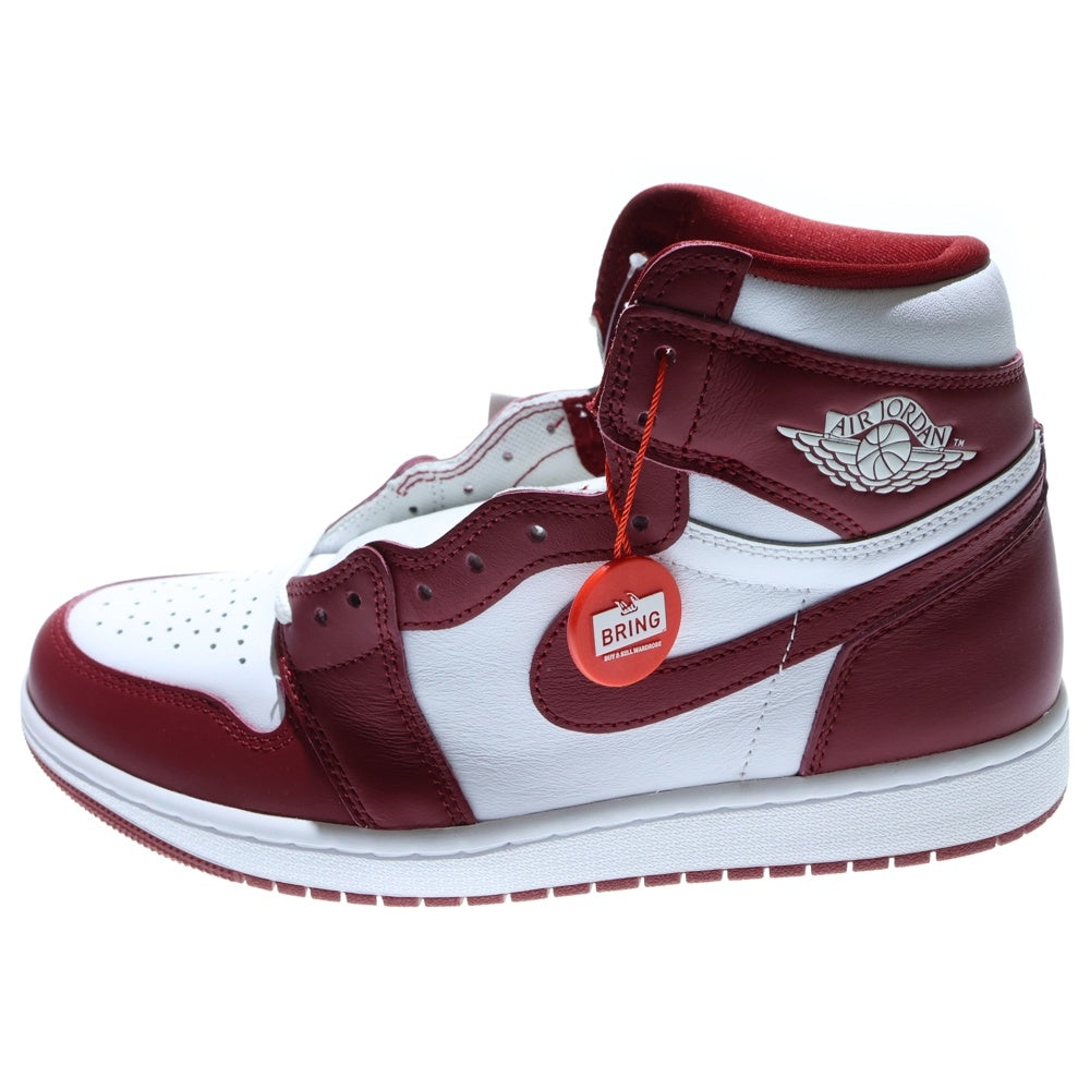 NIKE(ナイキ) AIR JORDAN1 RETRO HIGH OG エアジョーダン1 アーティザナルレッド ハイカットスニーカー ホワイト/レッド US9.5/27.5cm DZ5485-160