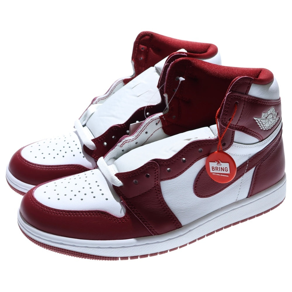 NIKE(ナイキ) AIR JORDAN1 RETRO HIGH OG エアジョーダン1 アーティザナルレッド ハイカットスニーカー ホワイト/レッド US9.5/27.5cm DZ5485-160