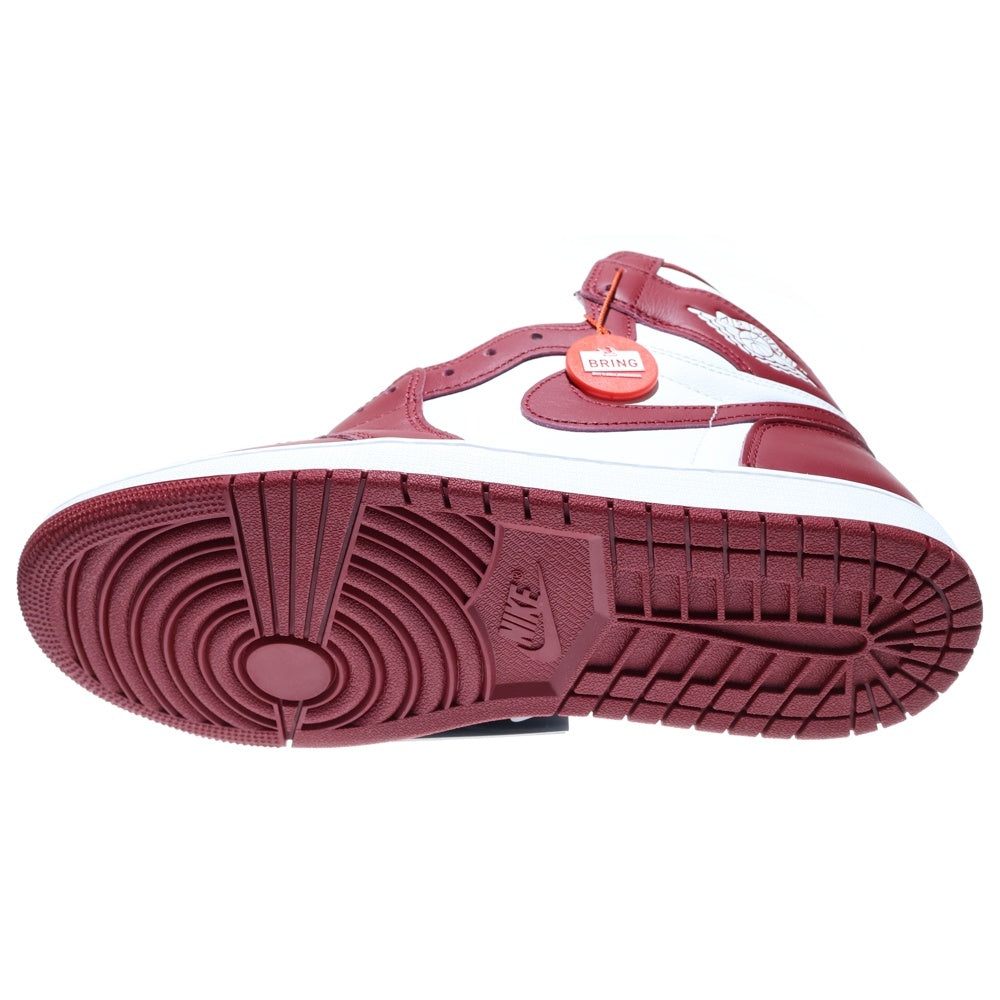 NIKE(ナイキ) AIR JORDAN1 RETRO HIGH OG エアジョーダン1 アーティザナルレッド ハイカットスニーカー ホワイト/レッド US9.5/27.5cm DZ5485-160