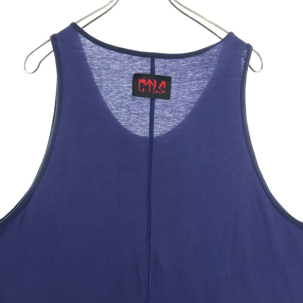 cvtvlist(カタリスト) Logo Tank Top バックロゴ タンクトップ ノースリーブシャツ ネイビー 2201050306