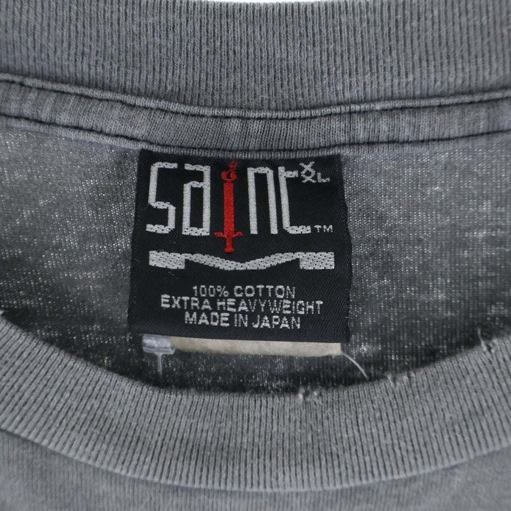 SAINT MICHAEL(セントマイケル) 23AW SS TEE S>N>T ダメージ加工 半袖Tシャツ グレー SM-A23-0000-003