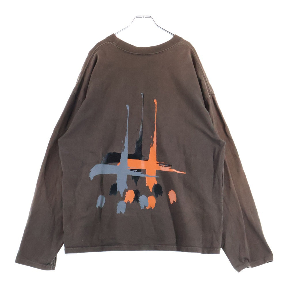 cvtvlist(カタリスト) L/S T-Shirt ロゴプリント 長袖Tシャツ ロンT ブラウン