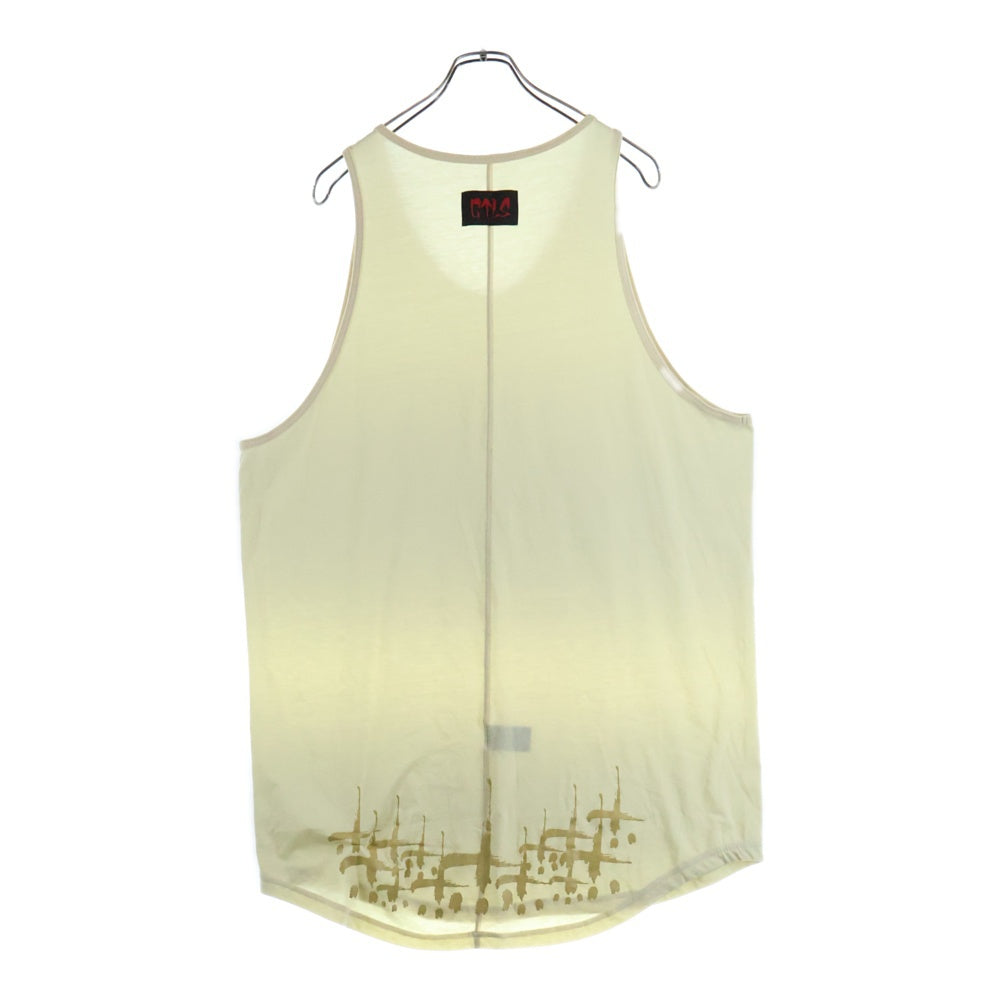 cvtvlist(カタリスト) Logo Tank Top バックロゴ タンクトップ ノースリーブシャツ イエロー2201050306
