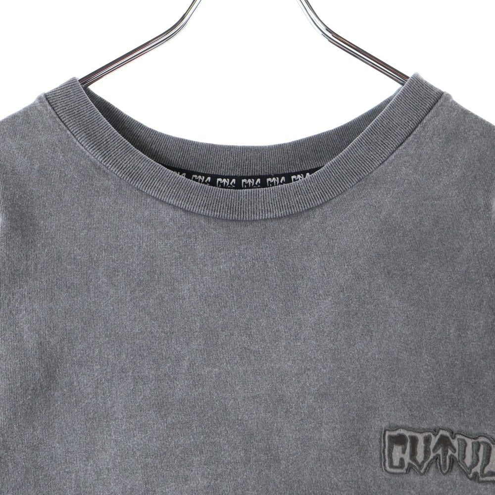 cvtvlist(カタリスト) T-Shirt ロゴ刺繍 半袖Tシャツ グレー