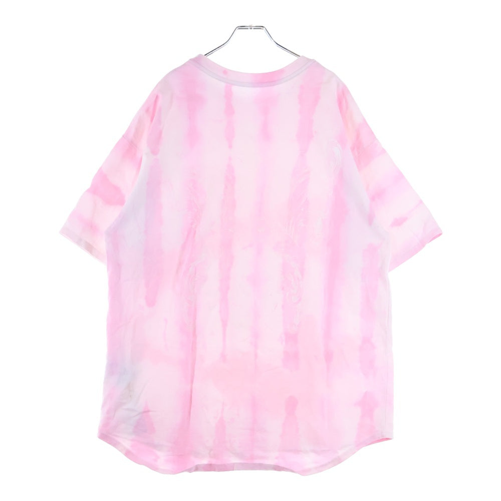 cvtvlist(カタリスト) T-Shirt ロゴ刺繍 タイダイ半袖Tシャツ ピンク